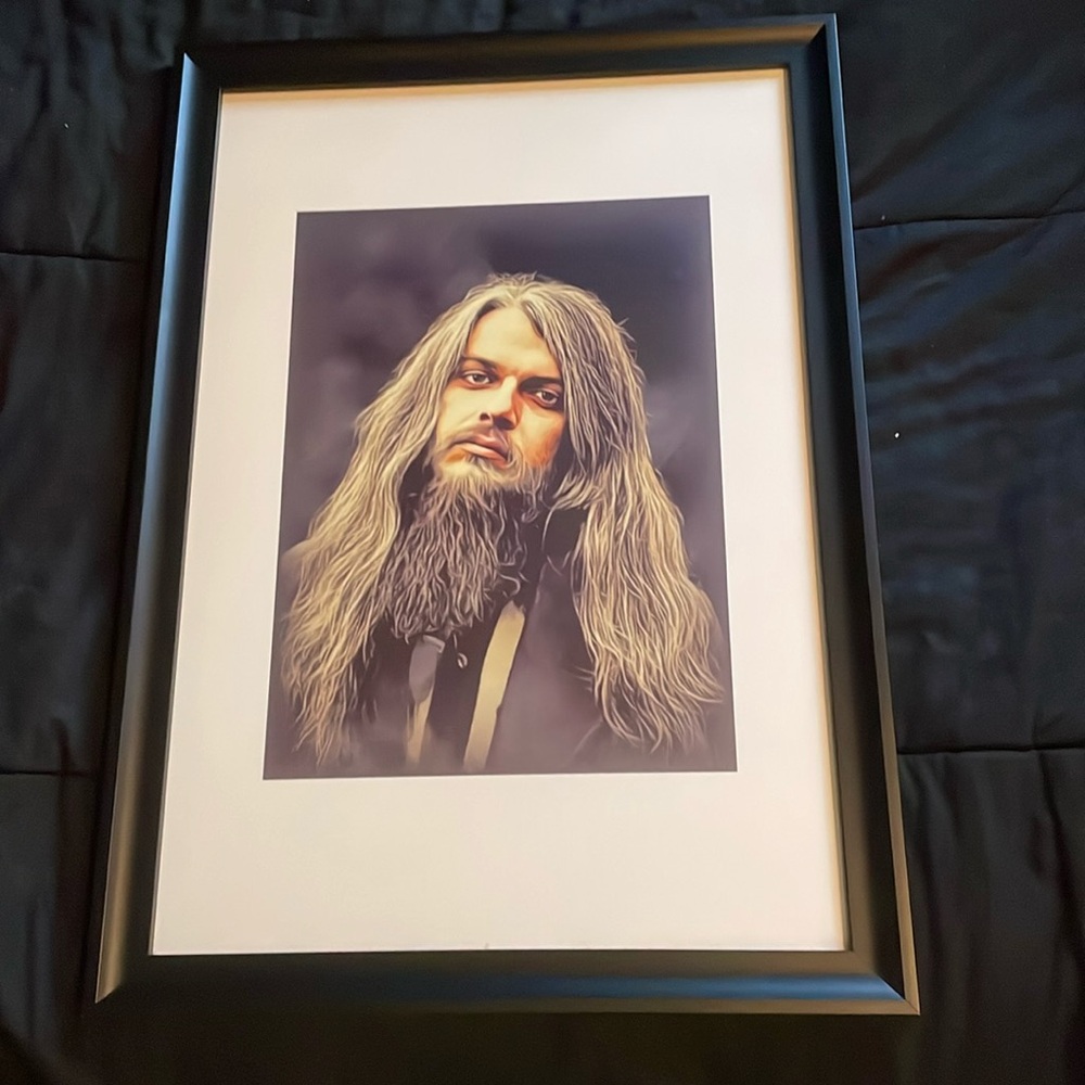 Leon Russell print in 15 x 21 frame